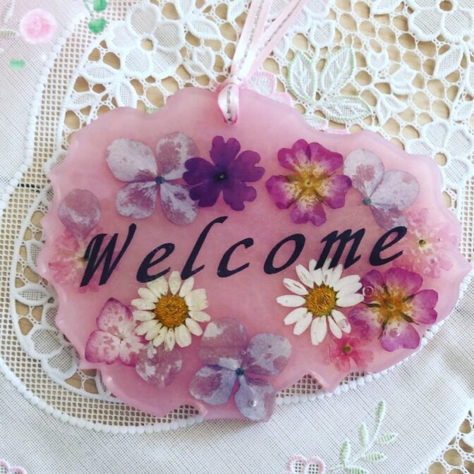 押し花のウェルカムアレンジメント