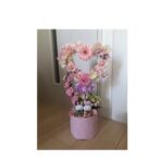 ハート形フラワーとウサギのひな祭り