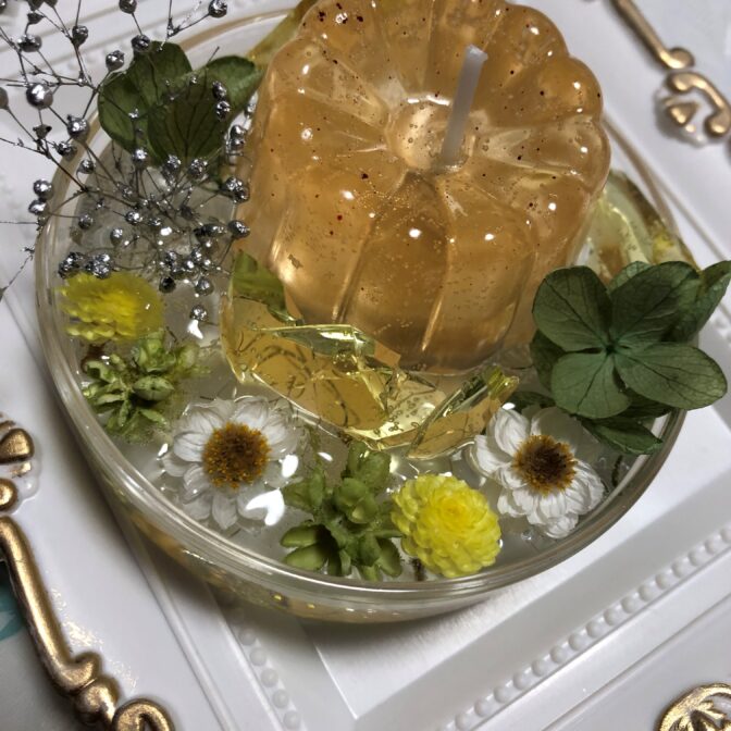 フラワーキャンドルアレンジメント