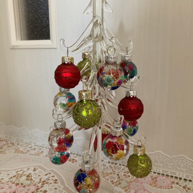 Xmasガラスツリーフラワーリウム