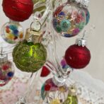 Xmasガラスツリーフラワーアートリウム