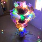 ライトで光るウェディングブーケ